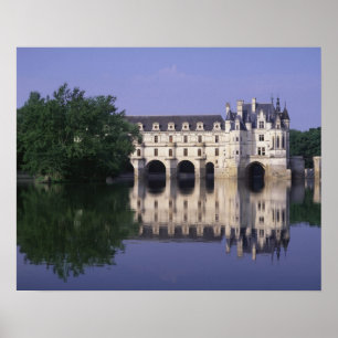 Póster Chateau du Chenonceau, valle del Loira,