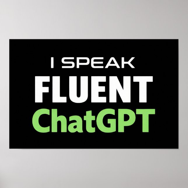 Póster ChatGPT Divertido (Frente)