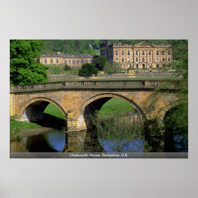 Póster Chatsworth House, Derbyshire, Reino Unido (Frente)