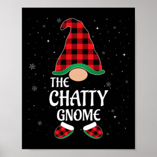 Póster Chatty Gnome Búfalo Navidades de juego de manchas