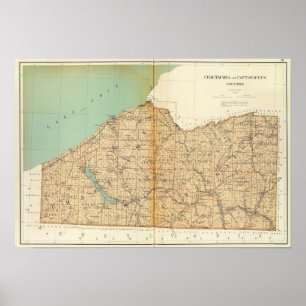 Póster Chautauqua, condados de Cattaraugus