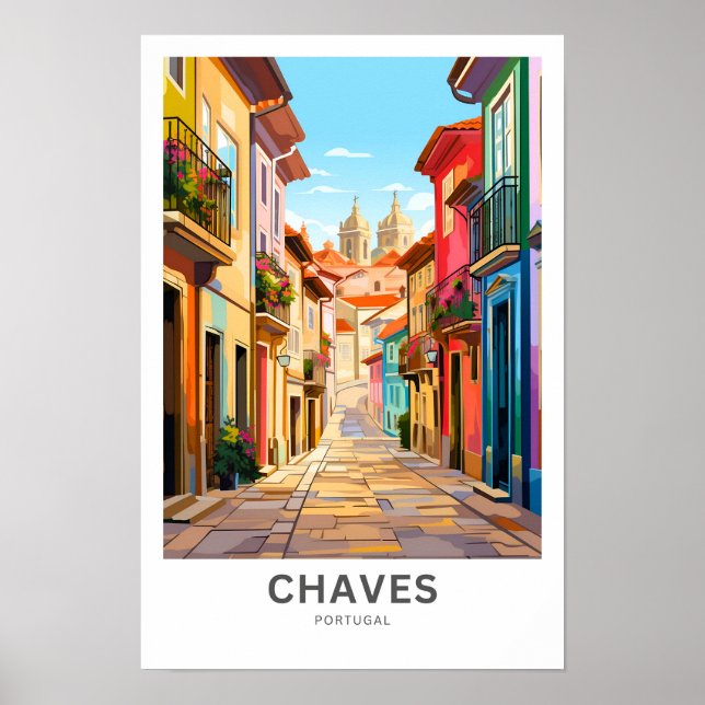 Póster Chaves Portugal Viajes Imprimir (Frente)