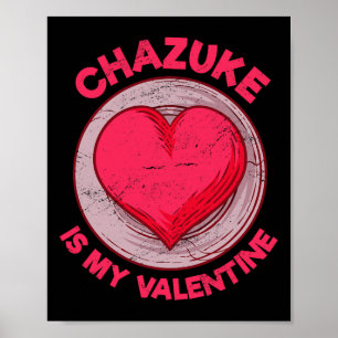 Póster Chazuke es mi comida japonesa del día de San Valen