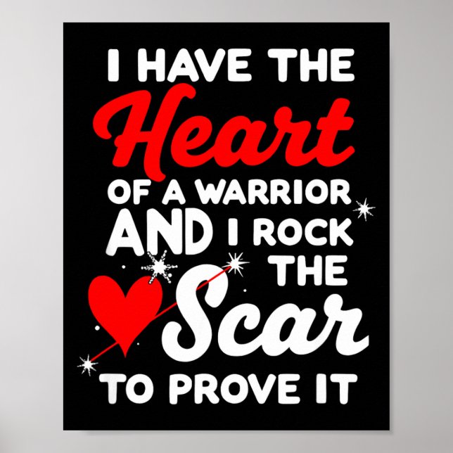 Póster Chd Awareness I Have Heart Of Warriors &amp; I Roc (Frente)