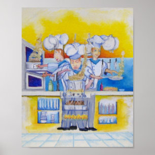 Póster Che if at work Oil painting