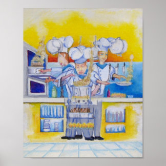 Póster Che if at work Oil painting