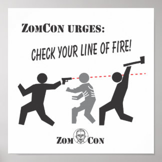 Póster Check Your Line of Fire!
