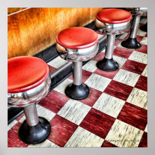 Póster Checkered Past Square Poster Print