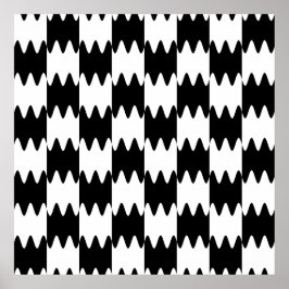 Póster Checkered Sine Waves