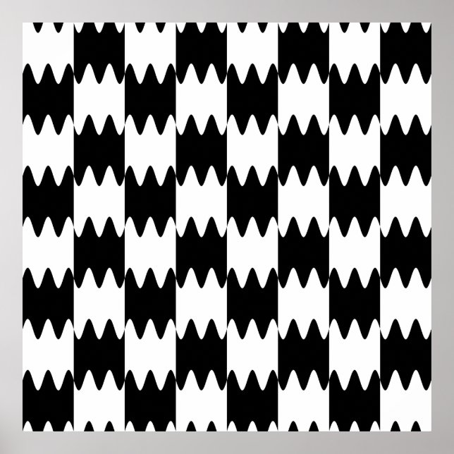 Póster Checkered Sine Waves (Frente)