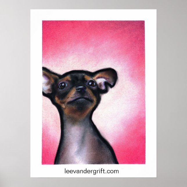 Póster Cheeky Chihuahua, leevandergrift.com (Frente)