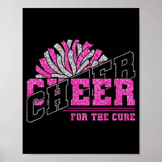 Póster Cheer For The Breast Cancer Awareness Cheer Mom Ma (Frente)