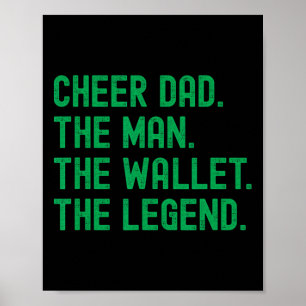 Póster Cheer Papá Verde Hombre Divertido de Porristas Car