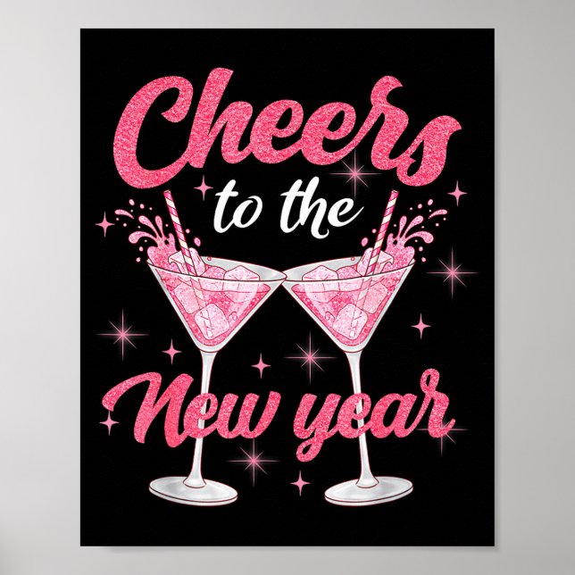 Póster Cheer To The New Year Happy New Year 2026 Countdow (Frente)