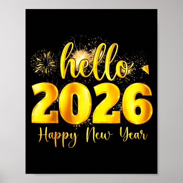 Póster Cheer To The New Year Happy New Year 2026 Party  (Frente)