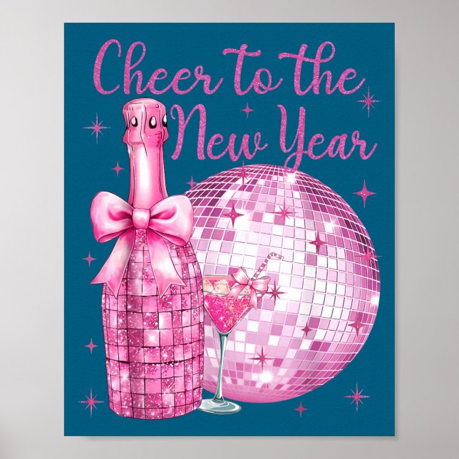 Póster Cheer To The New Year Happy New Year 2026 Party Di (Frente)