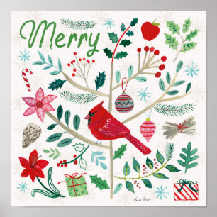 Póster Cheerful Holiday - Merry