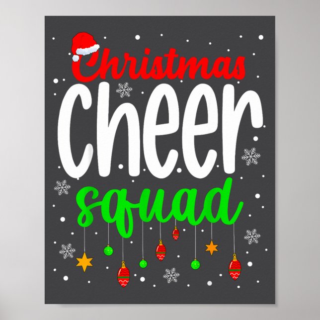 Póster Cheerleading Srts Lover Christmas Cheer Squad  (Frente)