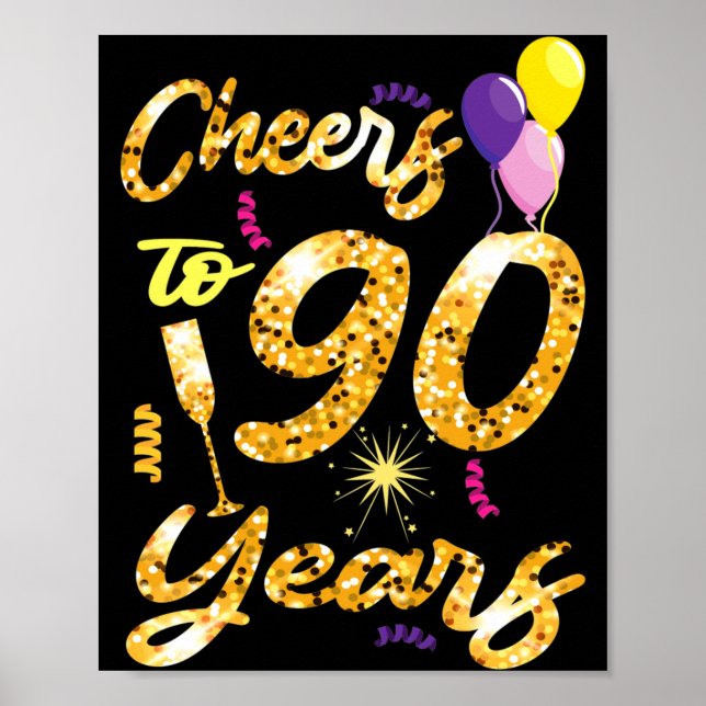 Póster Cheers To 90 Years 1931 90th Birthday Celebration  (Frente)