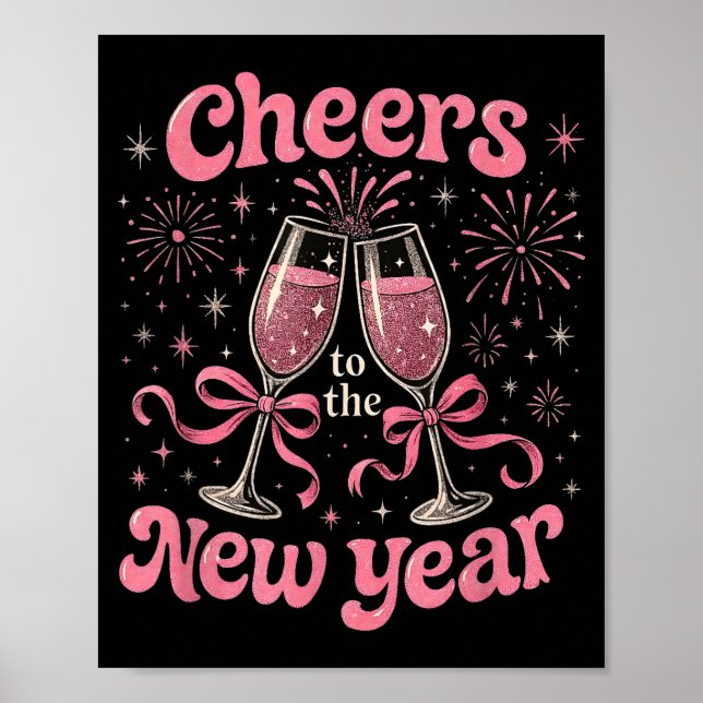 Póster Cheers To The New Year 2026 Nk Celebration Gift  (Frente)