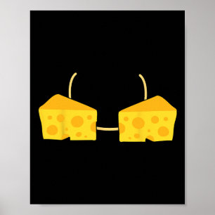 Póster Cheese Bra Costume Cute Easy Food Halloween Regalo