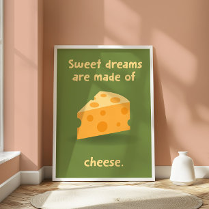 Póster Cheese Lover Kitchen Funny Food Wall