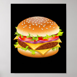Póster Cheeseburger Hamburger Burger Funny Food Halloween