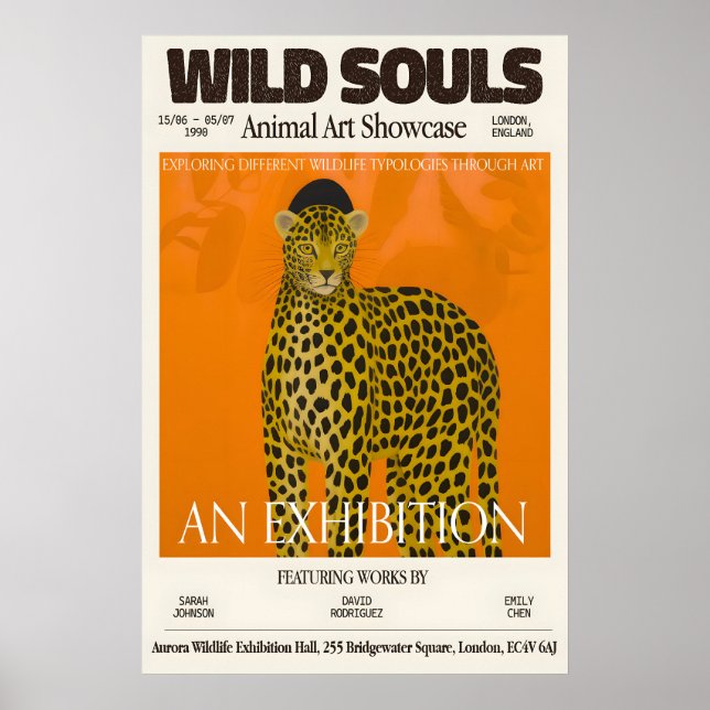 Póster Cheetah Art Print Vintage London Wildlife (Frente)