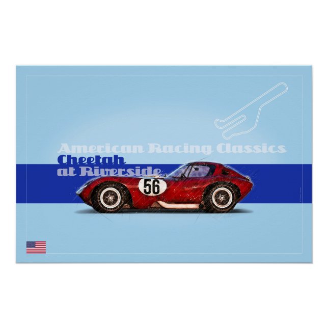 Póster Cheetah at Riverside (Anverso)