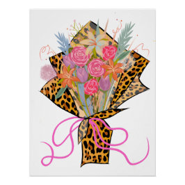 Póster Cheetah Bouquet