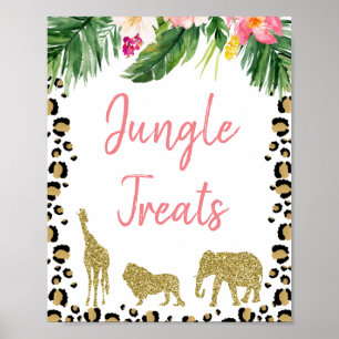 Póster Cheetah Print Gold Purpurina Safari Rótulo de cump