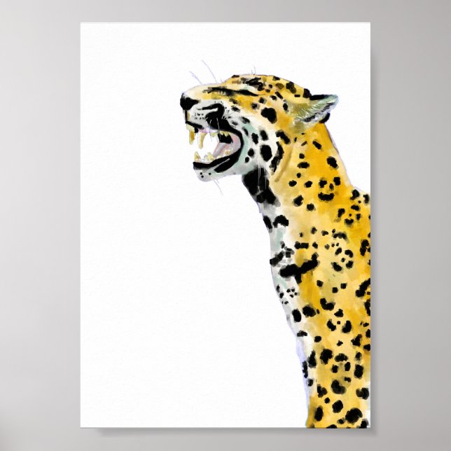 Póster Cheetah Vintage Animal Poster (Frente)