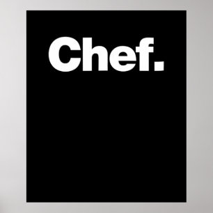Póster Chef Citas divertidas sobre el regalo de cocina