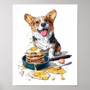 Póster Chef Corgi - Perro Divertido de Cocina