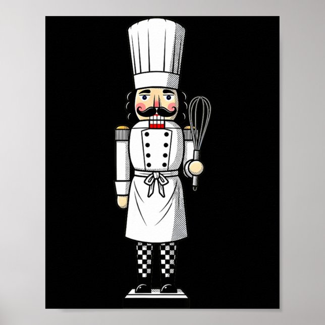 Póster Chef Nutcracker Cook Hat Xmas  (Frente)