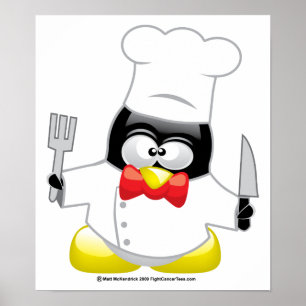 Póster Chef Penguin