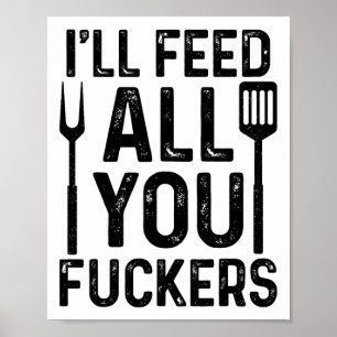 Póster Chef, yo te alimentaré a todos.