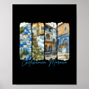 Póster Chefchaouen Marruecos Viajar Viaje Pincelada Sou