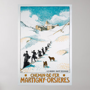 Póster Chemin-de-Fer Martigny-Orsières, Schweiz,