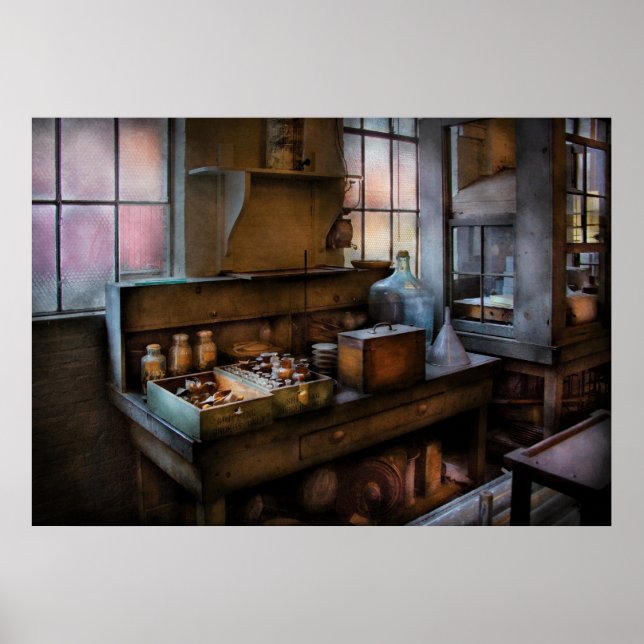 Póster Chemist - Making Glue (Frente)