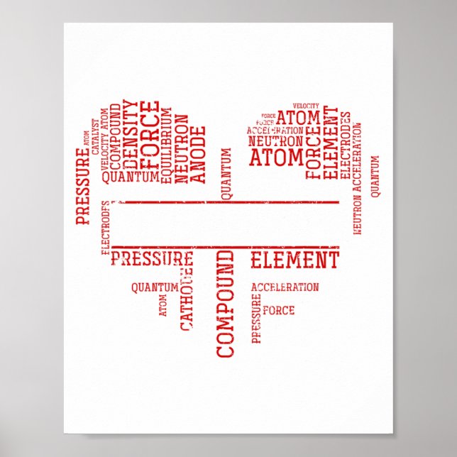 Póster Chemist Valentines Day Gift Science Chemistry  (Frente)
