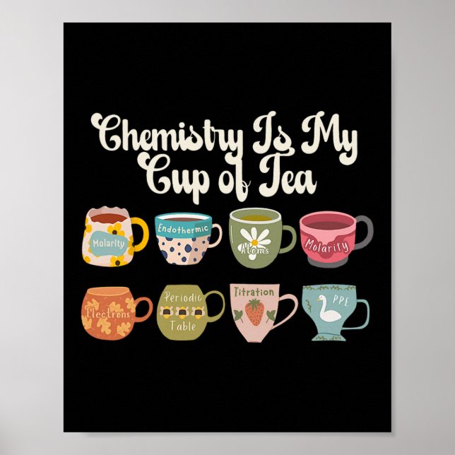 Póster Chemistry Is My Cup Of Tea Science Lab Scientist C (Frente)