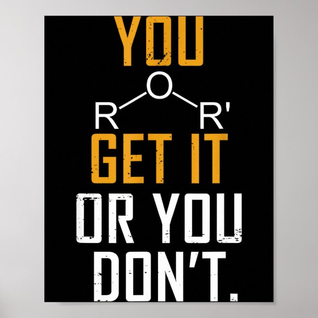 Póster Chemistry Pun - Ether Get It Or You Don't - Funny  (Frente)