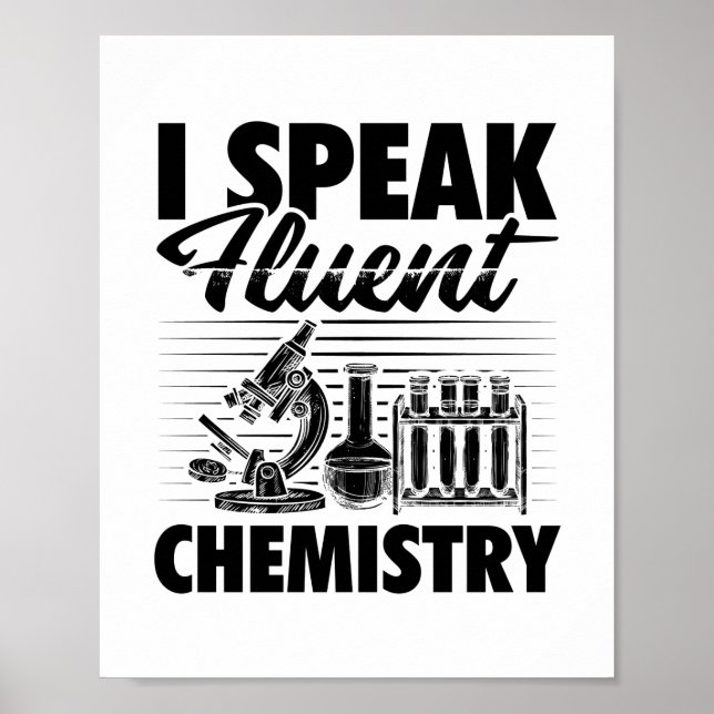 Póster Chemistry Teacher Sayings | Regalos de estudiantes (Frente)