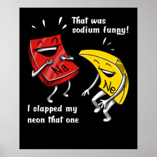Póster Chemistry That Was Sodium Funny Science Joke