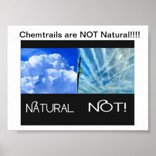 Póster Chemtrails no es natural