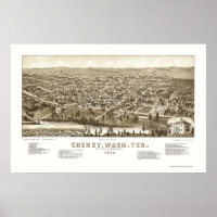 Cheney, WA Panoramic Map - 1884
