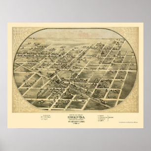 Póster Chenoa, Mapa Panorámico IL - 1869