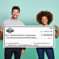 Cheque en blanco para apuestas y premios