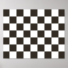 Póster Chequered Flag (Black and White) (Checker Pattern)